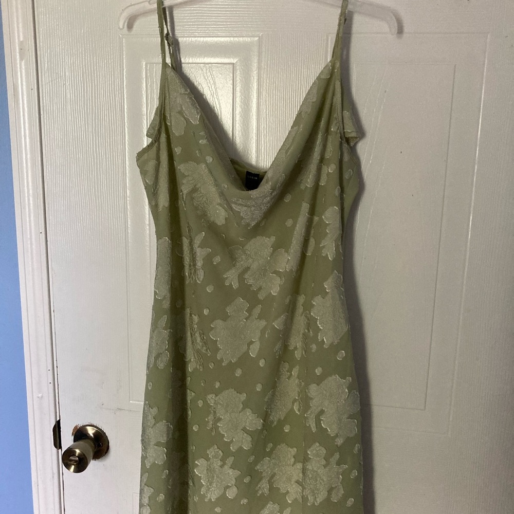 SHIEN green floral dress